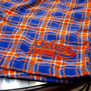 Embassy brand, Large, orange and blue plaid flannel sleep shorts Florida Gators